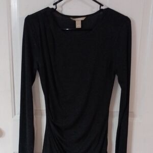 Banana Republic Charcoal Long Sleeve Dress